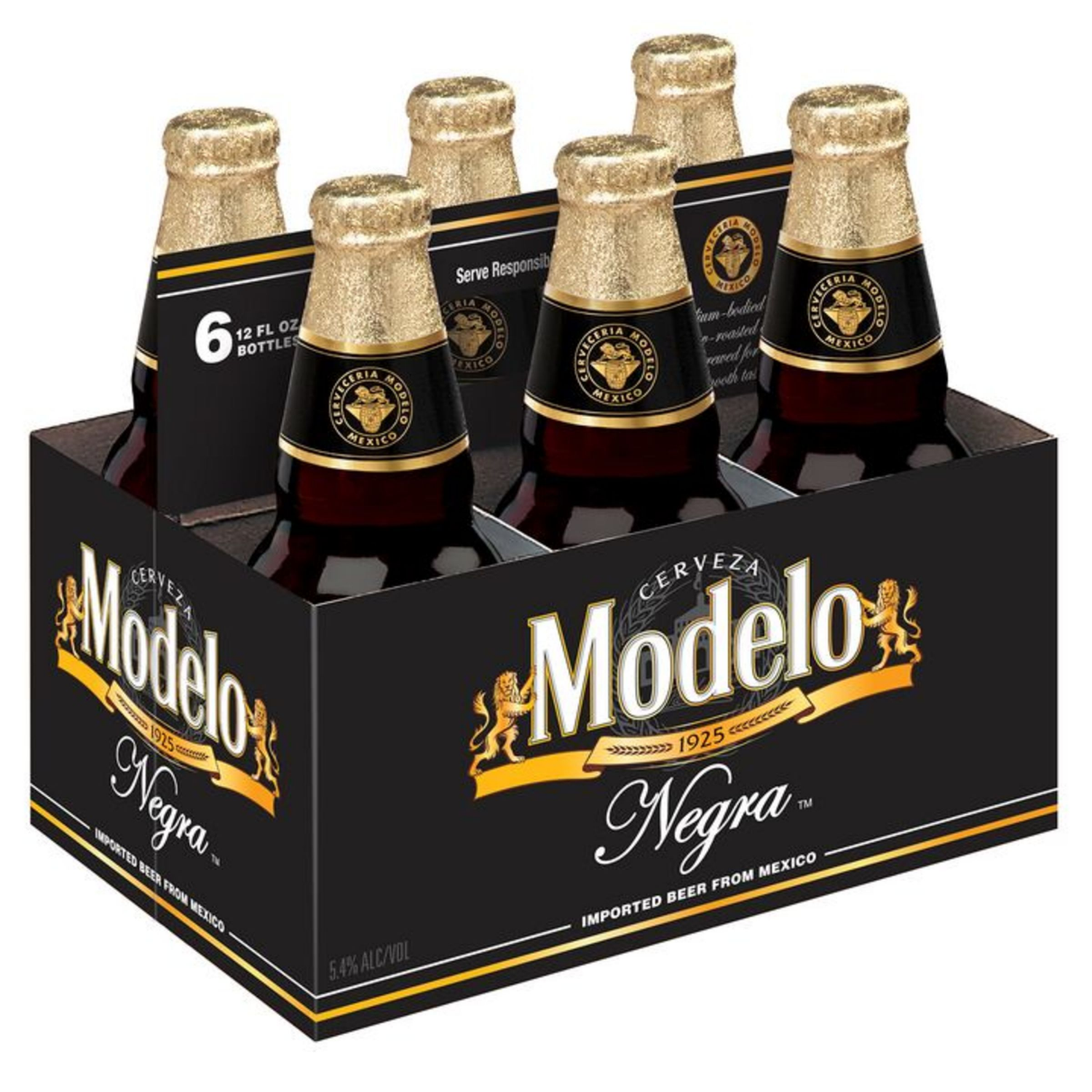 slide 4 of 8, Modelo Negra Amber Lager Mexican Import Beer, 6 ct