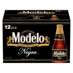 Modelo Negra Mexican Amber Lager Beer, 12 pk 12 fl oz Bottles, 5.4% ABV