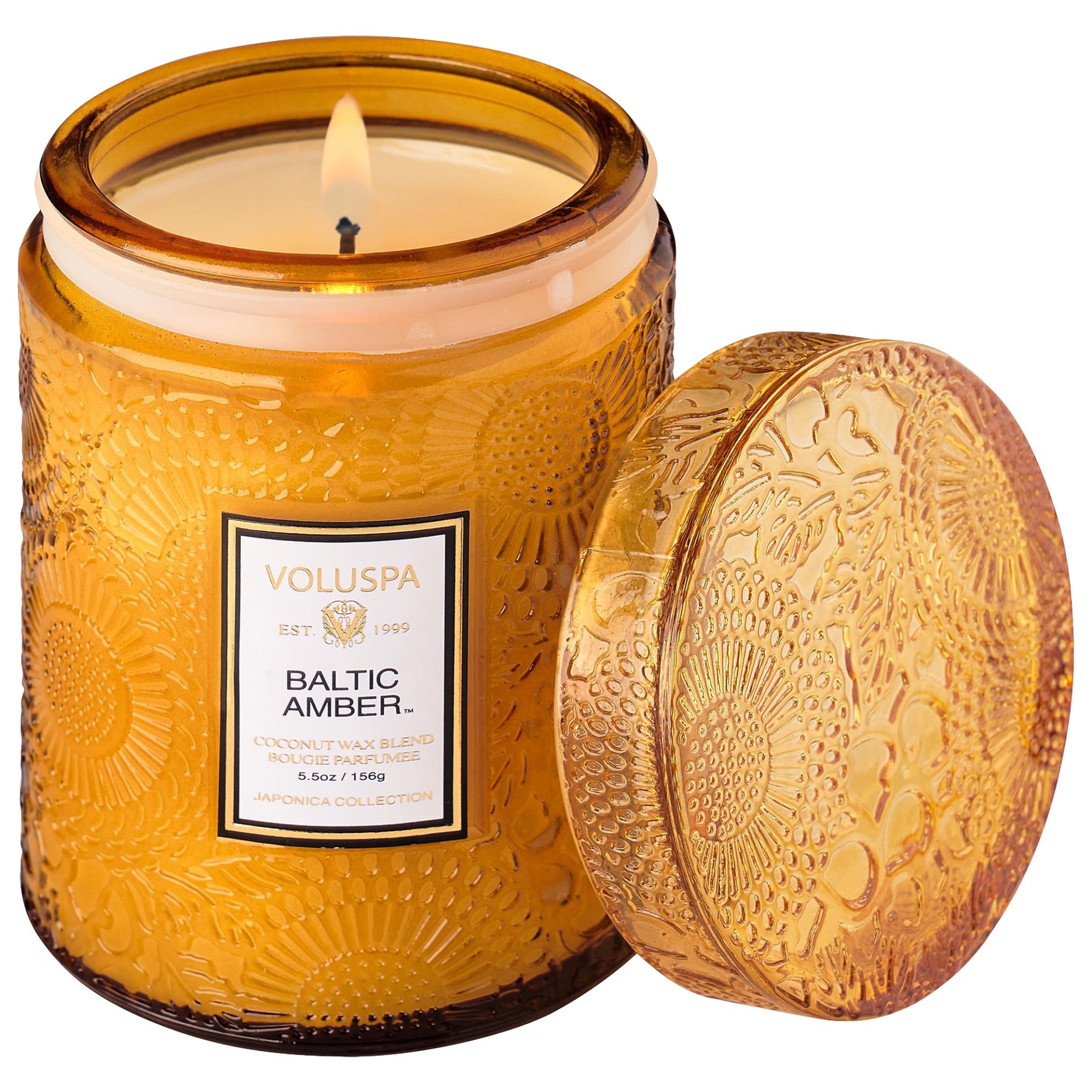 slide 1 of 1, VOLUSPA Mini Baltic Amber Glass Candle 5.5 oz/ 156 g 1-wick Candle, 