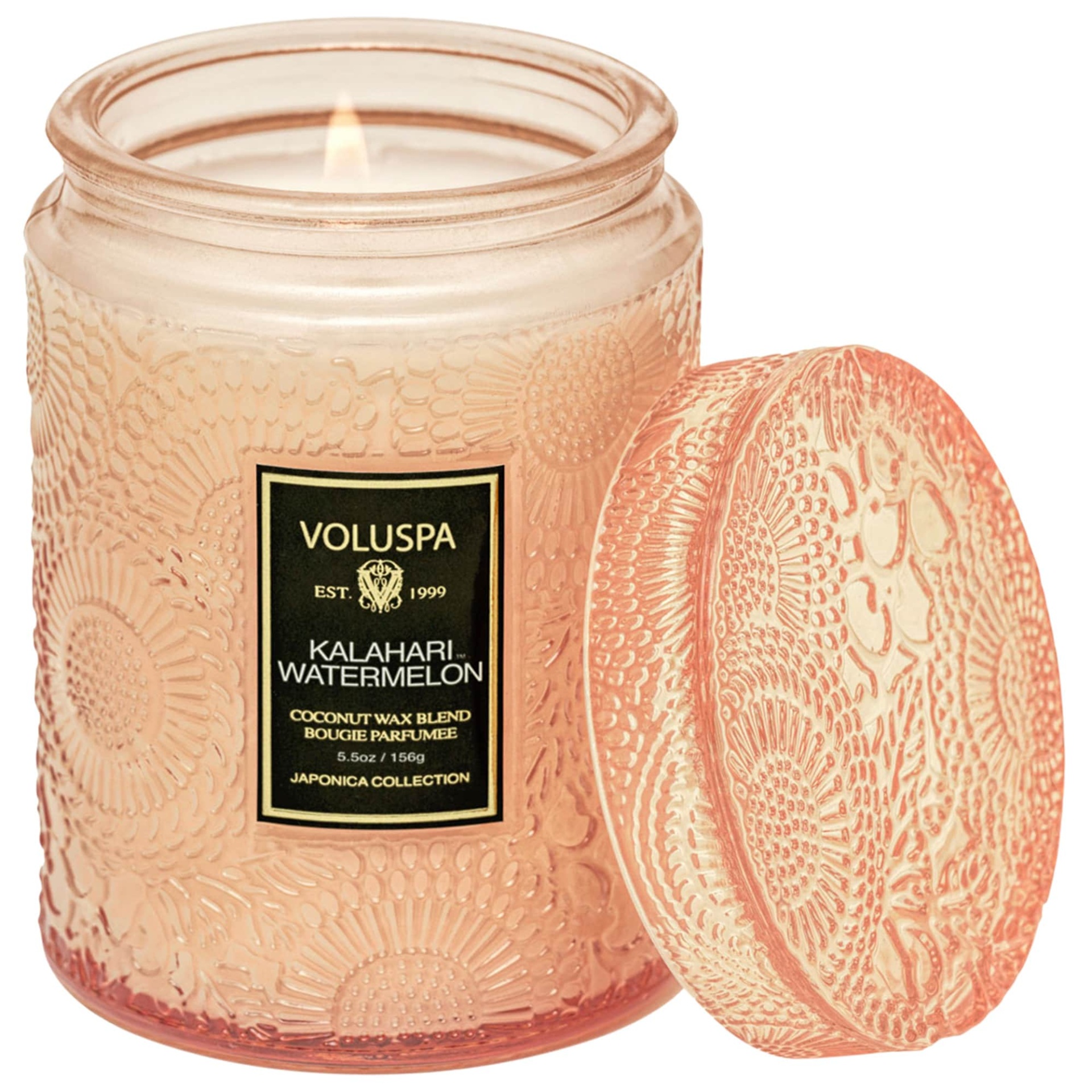 slide 1 of 1, Voluspa Mini Kalahari Watermelon Glass Jar Candle 5.5 oz/ 156 g 1-wick candle, 