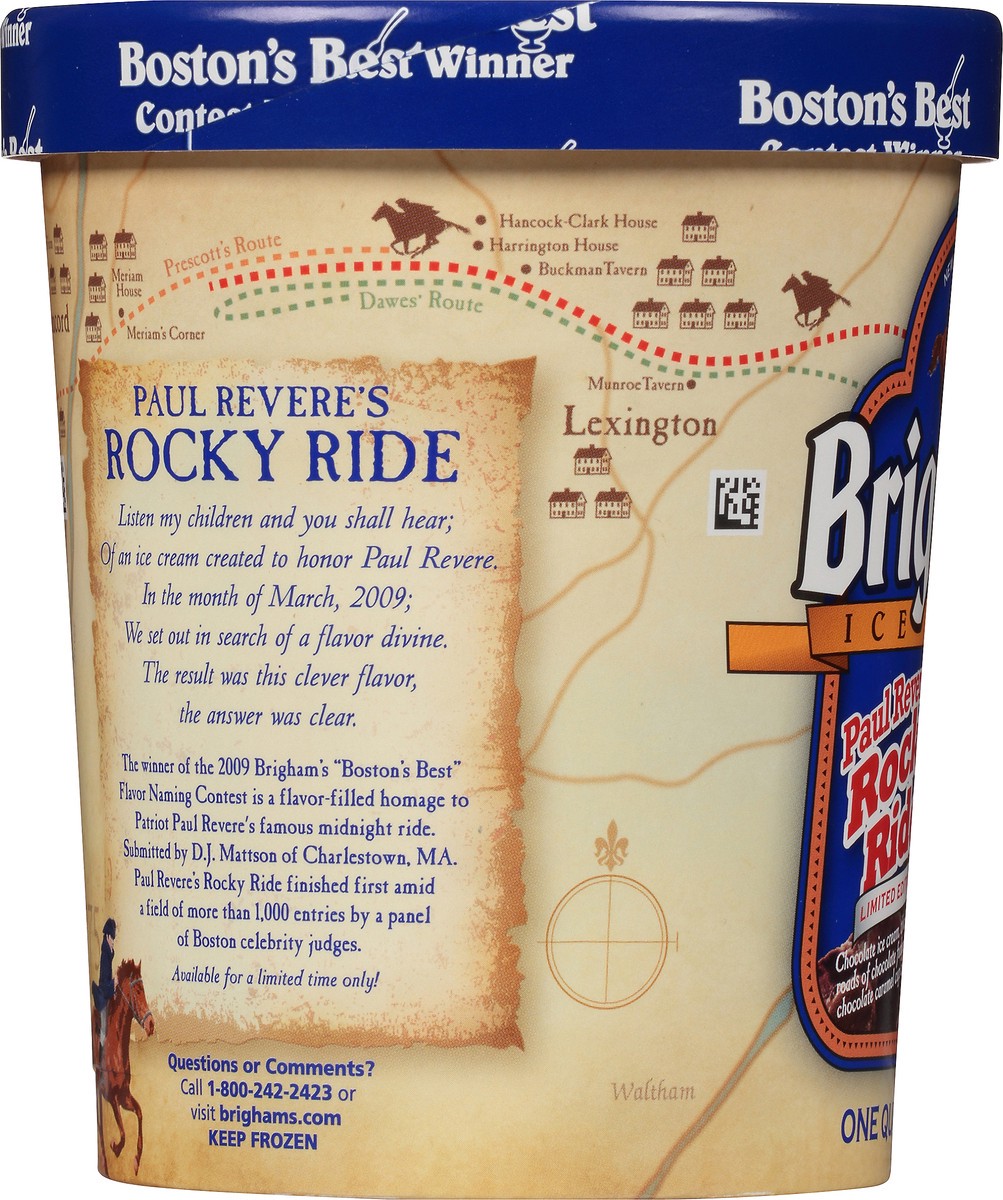 slide 4 of 8, Brigham's Paul Revere's Rocky Ride Ice Cream, 1 Quart, 1 qt