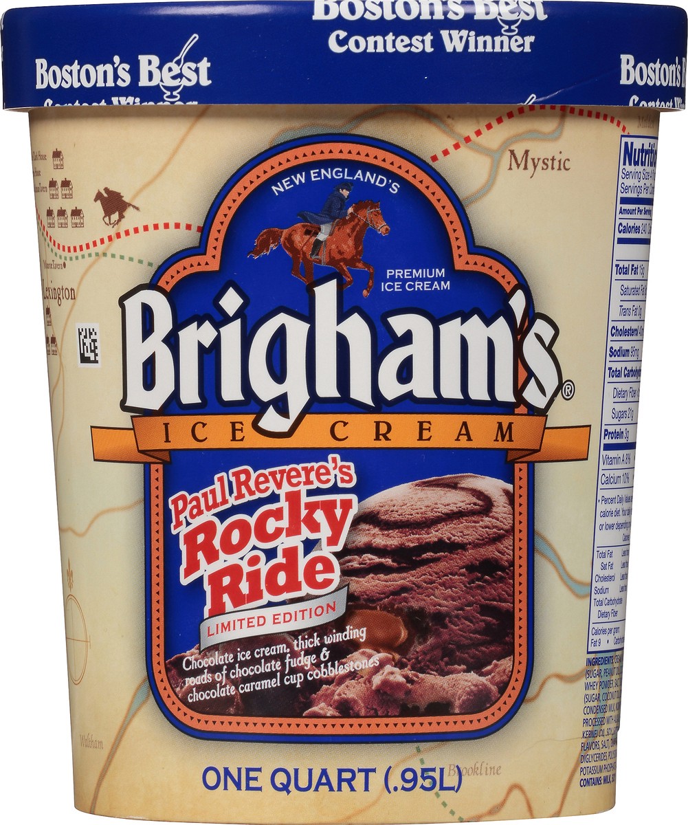 slide 6 of 8, Brigham's Paul Revere's Rocky Ride Ice Cream, 1 Quart, 1 qt