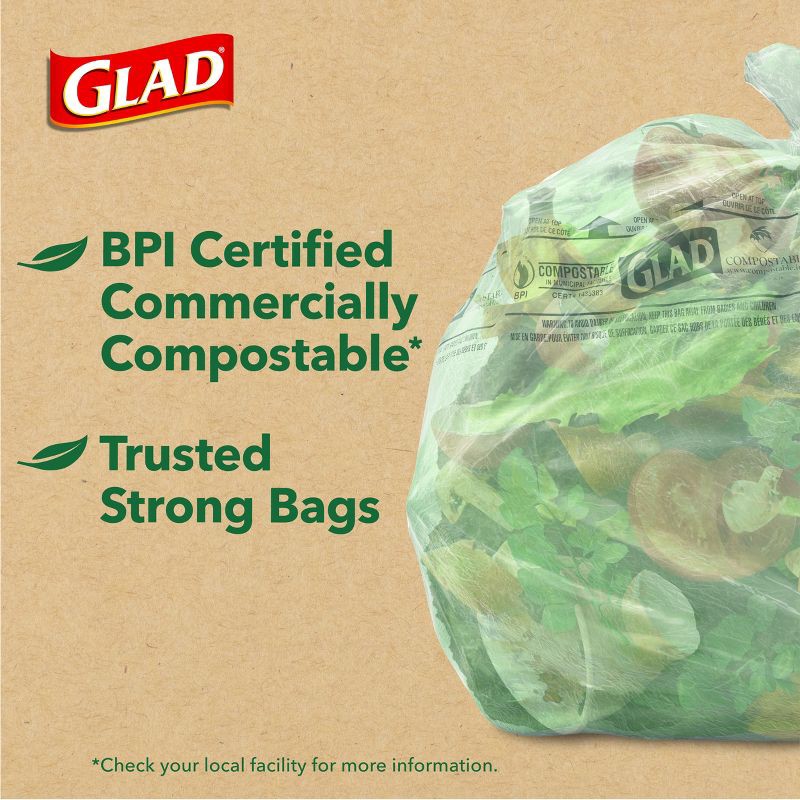 slide 5 of 13, Glad Compost Trash Bags - Unscented - 22ct, 22 ct