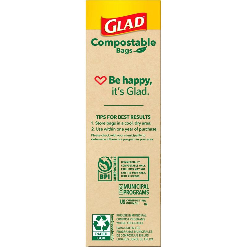 slide 9 of 13, Glad Compost Trash Bags - Unscented - 22ct, 22 ct