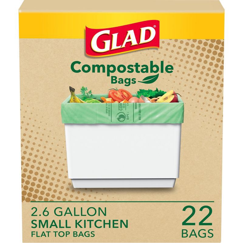 slide 1 of 13, Glad Compost Trash Bags - Unscented - 22ct, 22 ct