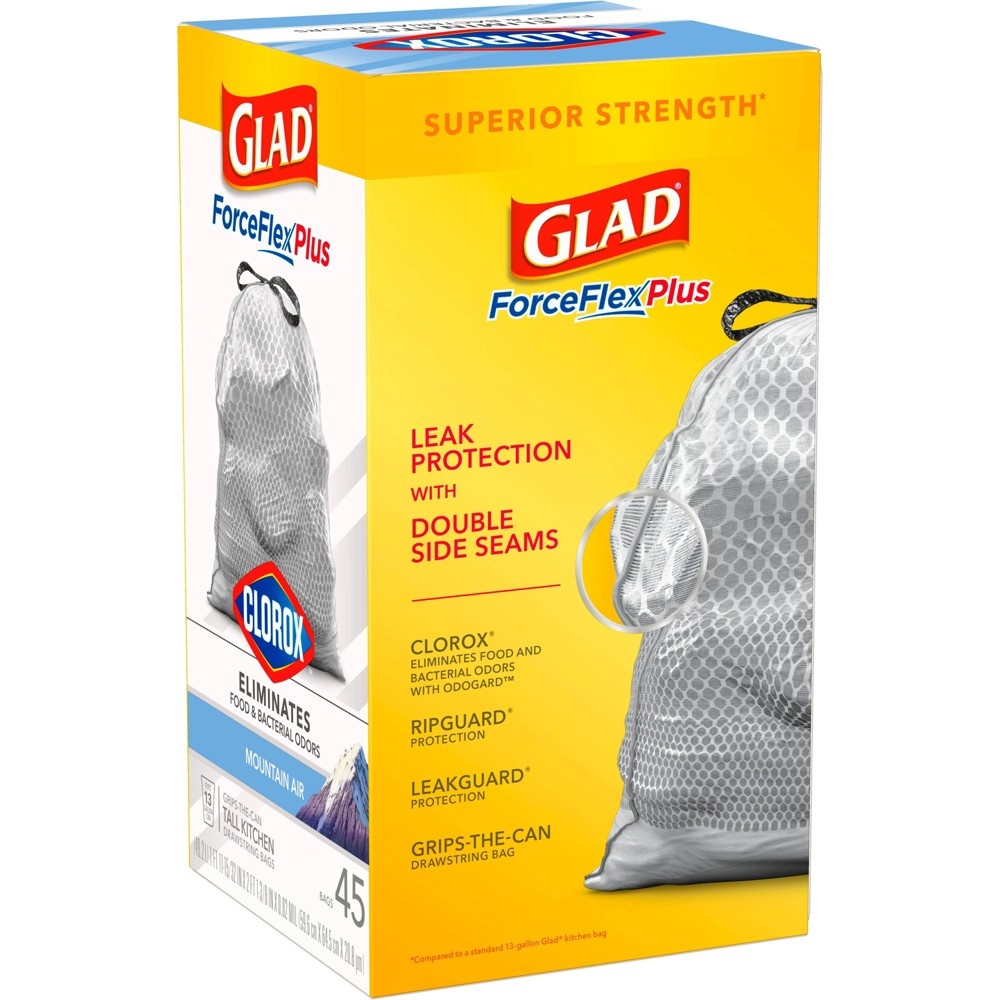 Glad ForceFlex Plus Tall Trash Bags with Clorox