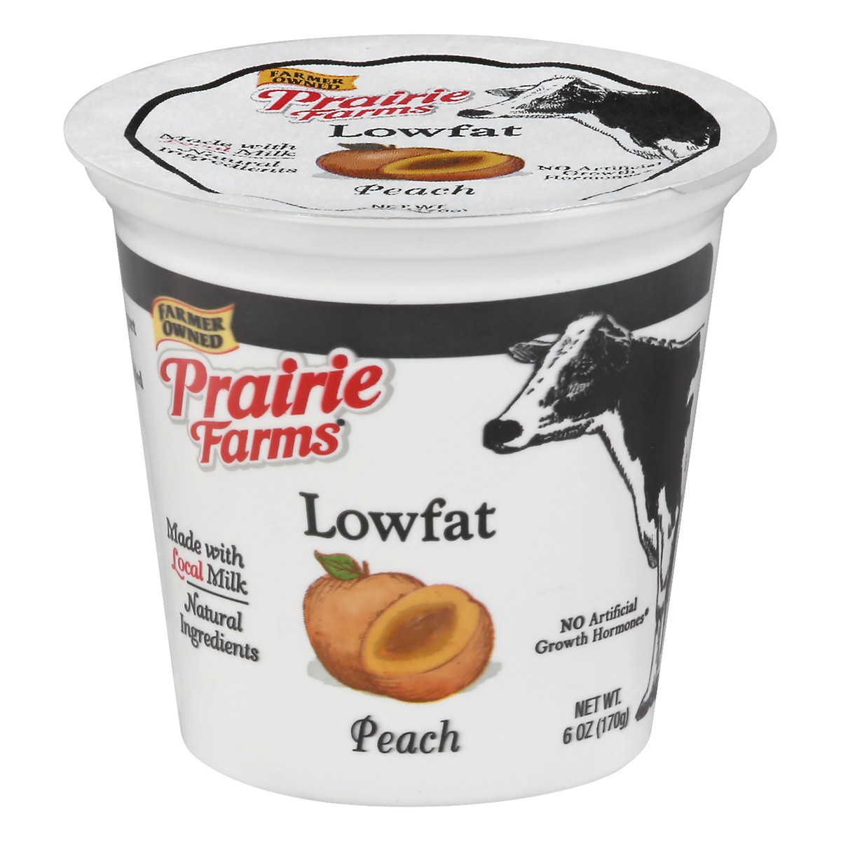 slide 1 of 1, Prairie Farms Lowfat Blended Peach Yogurt 6 oz, 6 oz