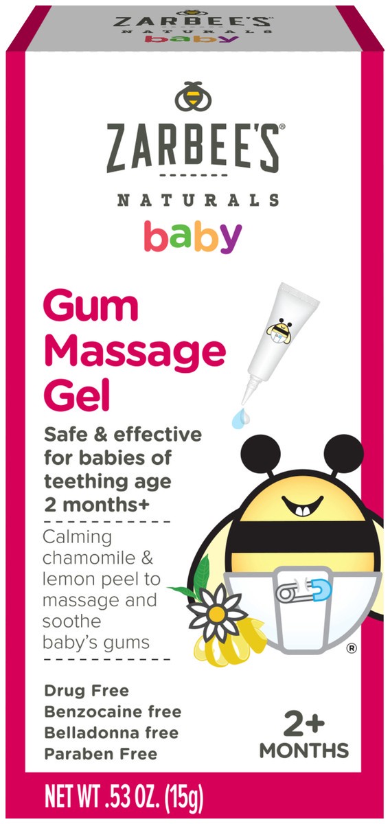 slide 2 of 10, Zarbee's Naturals Baby Gum Massage Gel, 0.53 oz