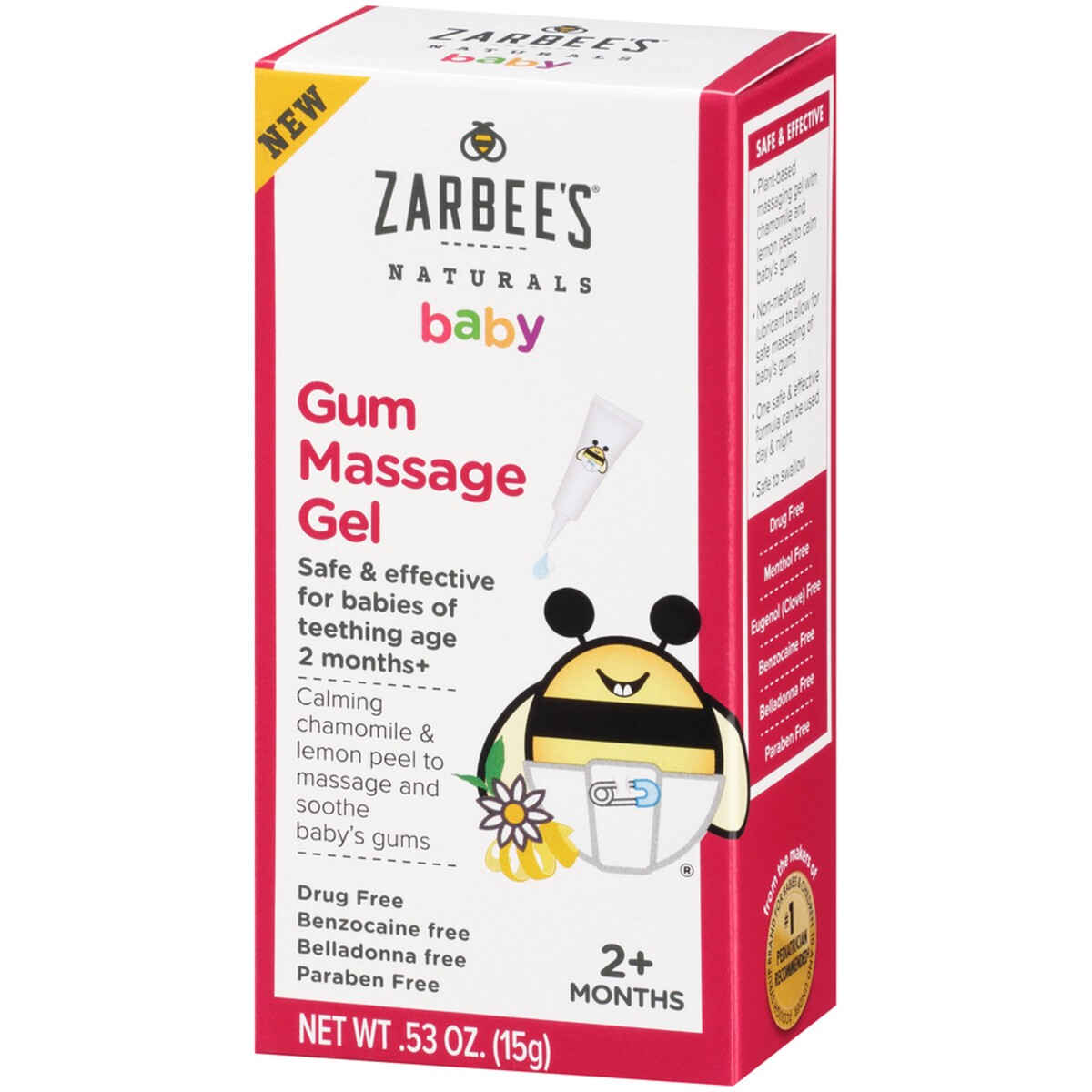 slide 3 of 10, Zarbee's Naturals Baby Gum Massage Gel, 0.53 oz