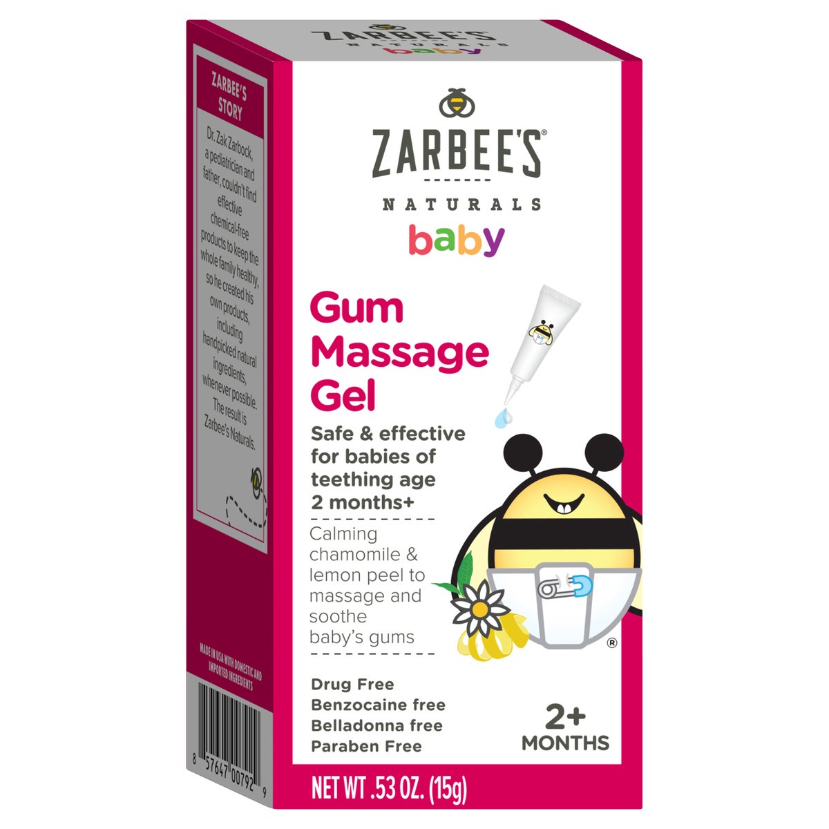slide 8 of 10, Zarbee's Naturals Baby Gum Massage Gel, 0.53 oz