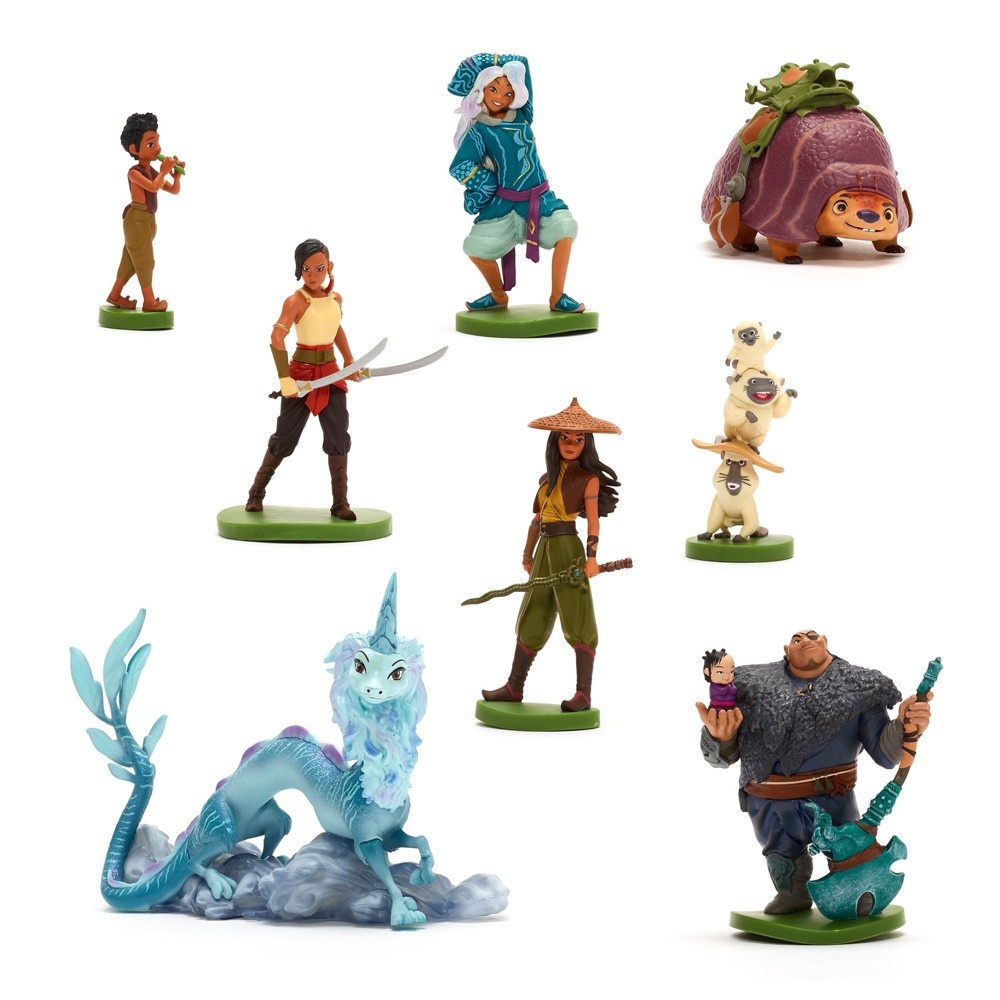 slide 2 of 4, Disney Raya Deluxe Figurine Set - Disney store, 8 ct