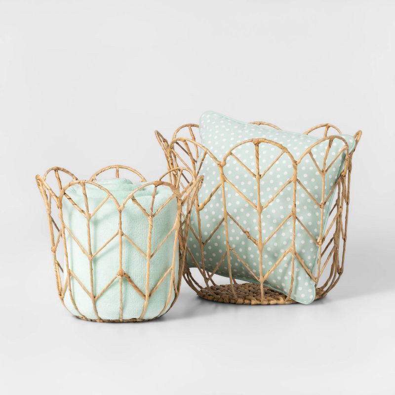 Small Tulip Shaped Kids' Woven Basket - Pillowfort 1 ct | Shipt