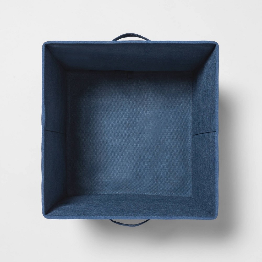 13" Fabric Stripe Storage Bin Navy Pillowfort 1 ct Shipt