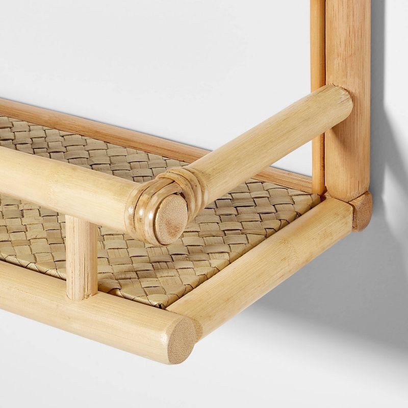 slide 5 of 6, Rattan Arch Leaf Kids' Shelf - Pillowfort™, 1 ct