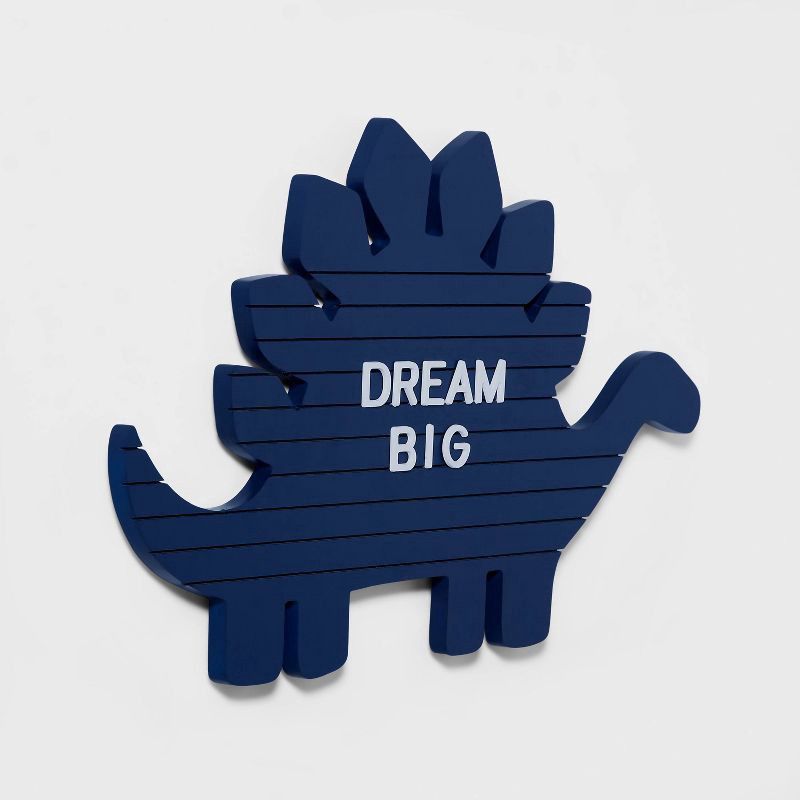 slide 2 of 4, Dinosaur Kids' Letter Board Blue - Pillowfort™, 1 ct