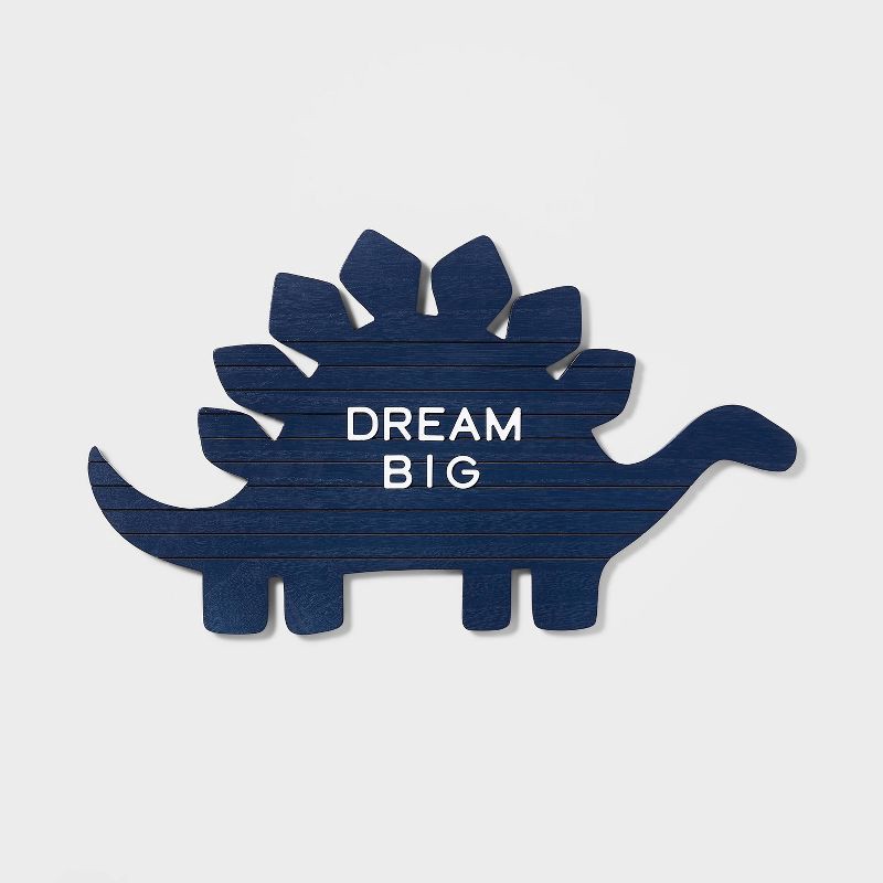 slide 1 of 4, Dinosaur Kids' Letter Board Blue - Pillowfort™, 1 ct