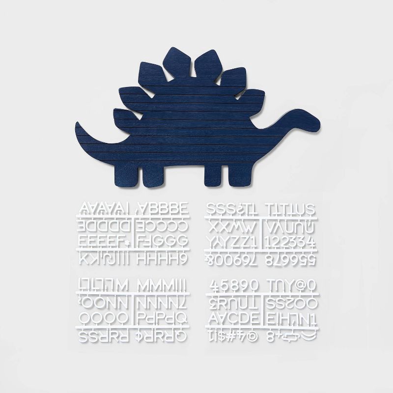 slide 3 of 4, Dinosaur Kids' Letter Board Blue - Pillowfort™, 1 ct