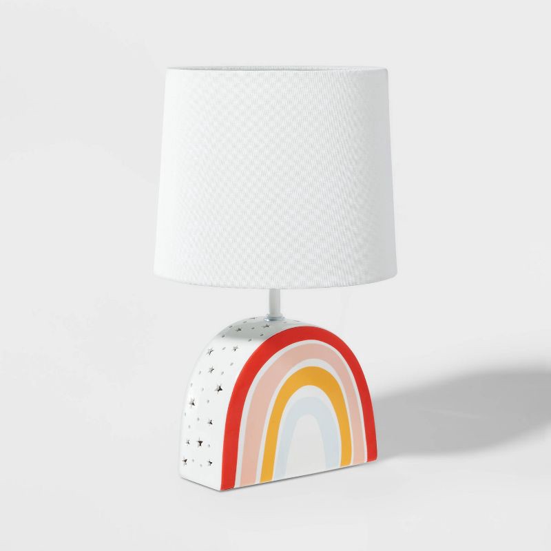 slide 4 of 5, Rainbow Dual Kids' Light Lamp (Light Bulbs Not Included) Pink - Pillowfort™, 1 ct