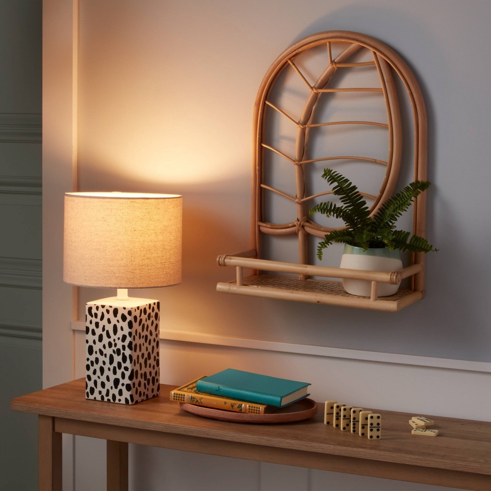 slide 3 of 4, Leopard Base Lamp with Cylinder Shade Black/White - Pillowfort, 1 ct