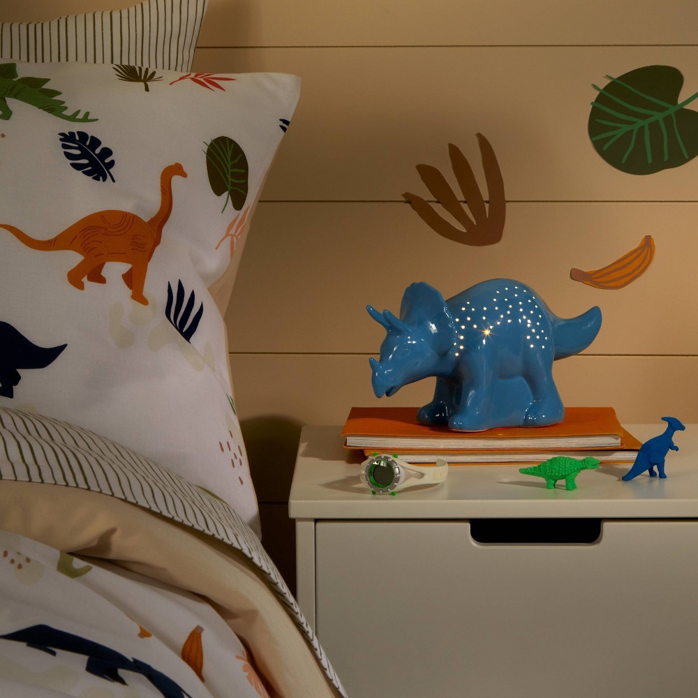 slide 2 of 5, Dinosaur Ceramic Nightlight Blue - Pillowfort, 1 ct