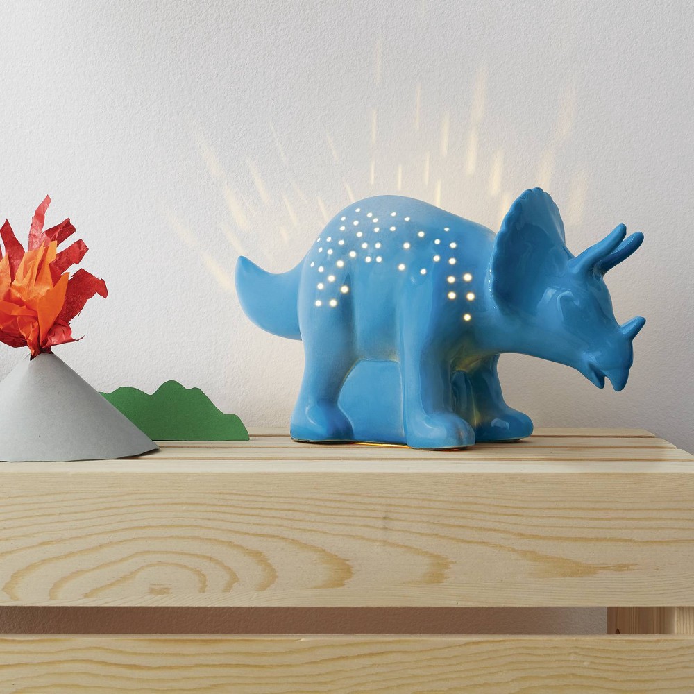 slide 5 of 5, Dinosaur Ceramic Nightlight Blue - Pillowfort, 1 ct