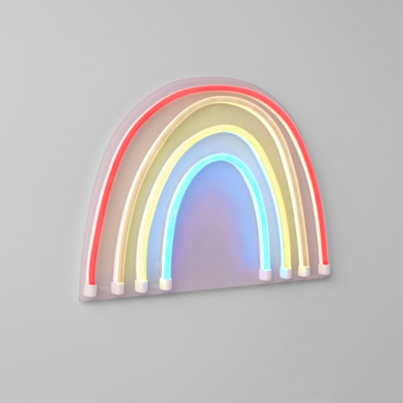 slide 3 of 5, Rainbow Neon Kids' Wall Decor - Pillowfort™, 1 ct