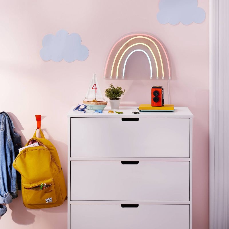 slide 4 of 5, Rainbow Neon Kids' Wall Decor - Pillowfort™, 1 ct