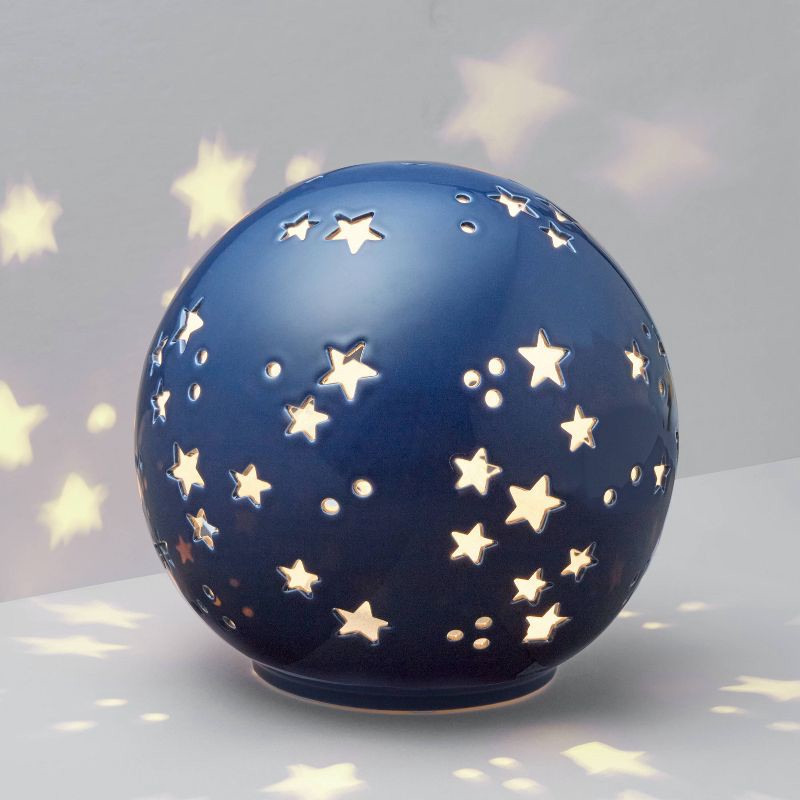 slide 4 of 5, Starry Globe Kids' Nightlight Blue - Pillowfort™, 1 ct