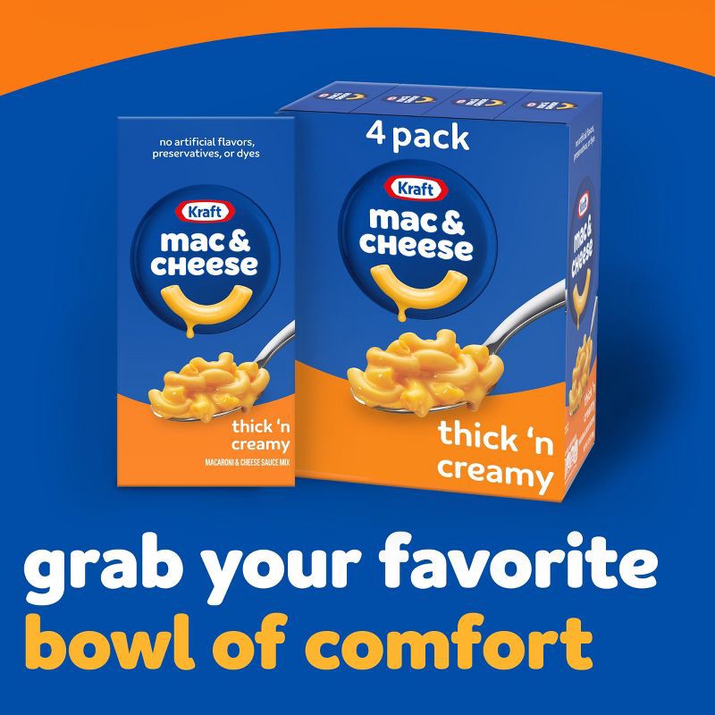 slide 8 of 9, Kraft Thick 'n Creamy Mac and Cheese Dinner - 29oz/4ct, 29 oz, 4 ct