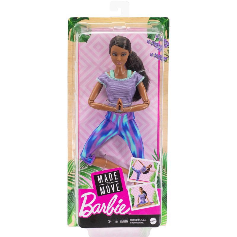 slide 5 of 6, ​Barbie Made to Move Doll - Blue Dye Pants, 1 ct