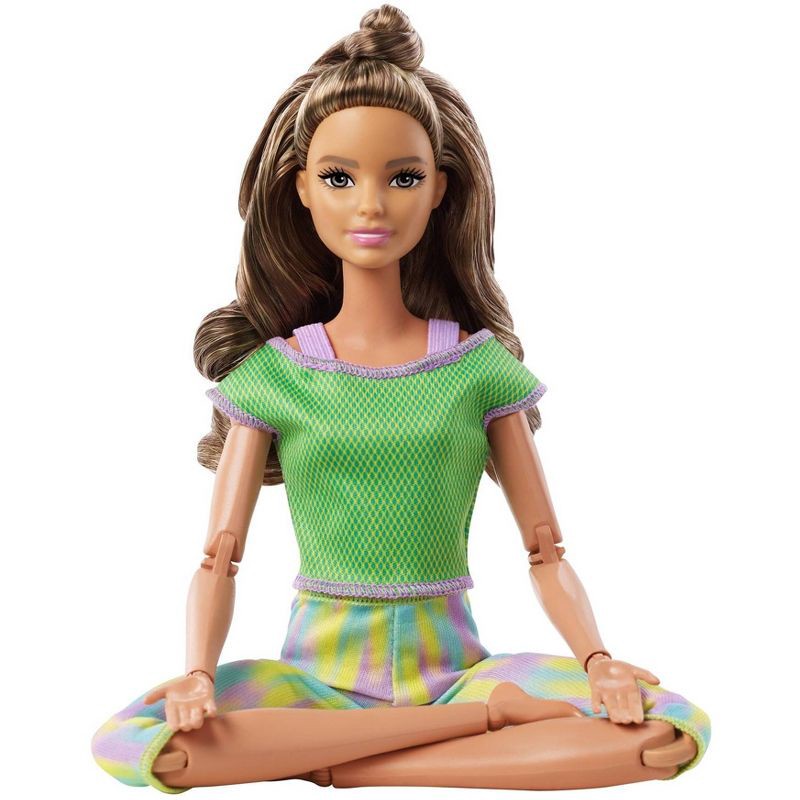 slide 7 of 7, ​Barbie Made to Move Doll - Green Dye Pants, 1 ct