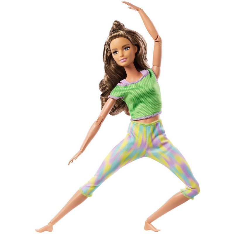 slide 1 of 7, ​Barbie Made to Move Doll - Green Dye Pants, 1 ct