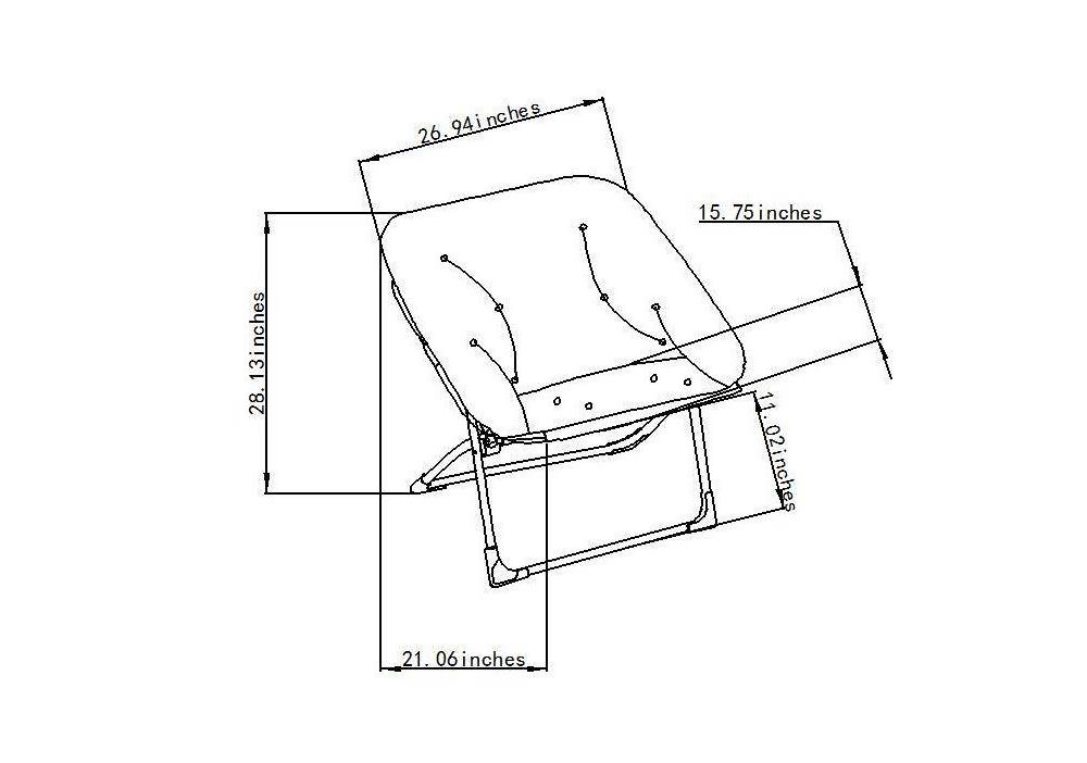 slide 4 of 5, Folding Dish Chair Gray - Pillowfort, 1 ct