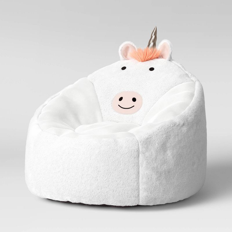 slide 1 of 7, Unicorn Kids' Bean Bag Chair - Pillowfort™, 1 ct