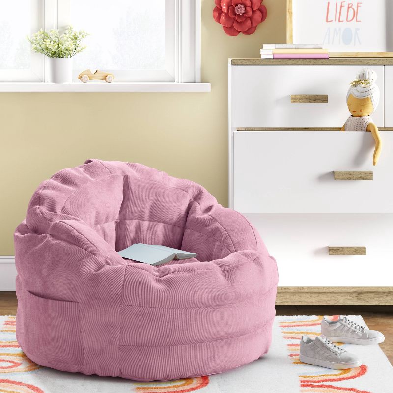 slide 2 of 6, Settle In Kids' Bean Bag Chair Purple - Pillowfort™: Toddler Beanbag Seat, Indoor Use, No Assembly Required, 1 ct