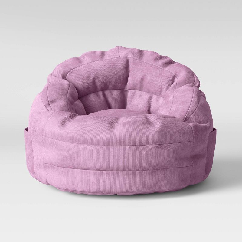 slide 3 of 6, Settle In Kids' Bean Bag Chair Purple - Pillowfort™, 1 ct