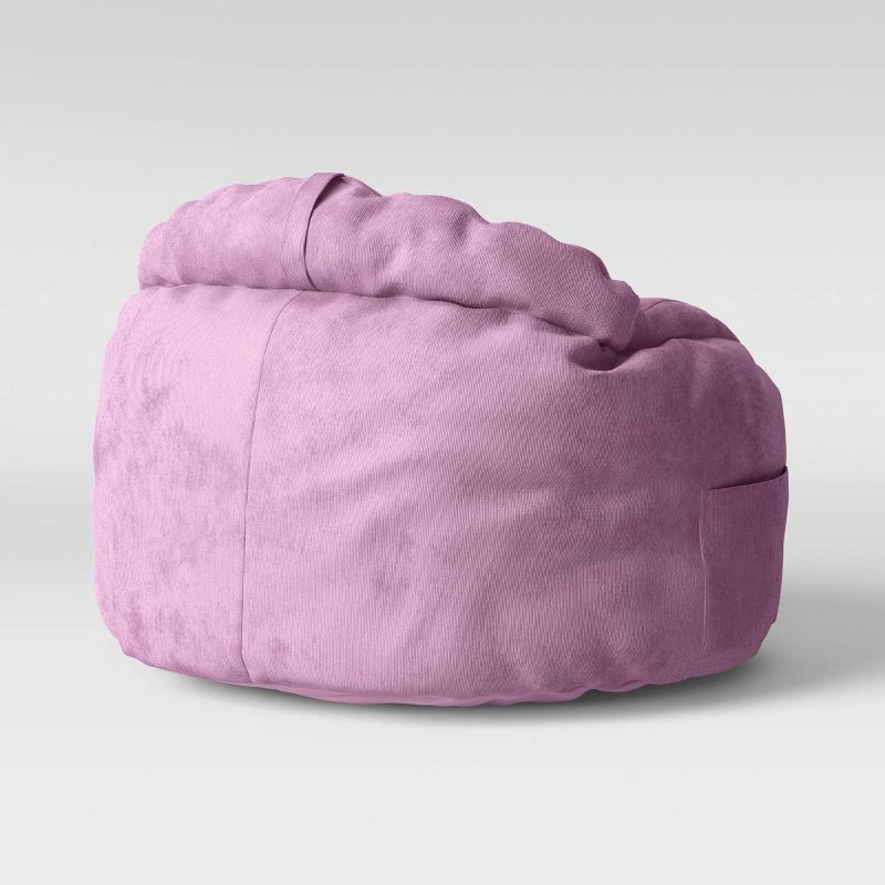 slide 4 of 6, Settle In Kids' Bean Bag Chair Purple - Pillowfort™, 1 ct