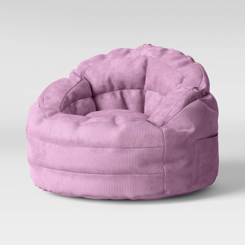 slide 1 of 6, Settle In Kids' Bean Bag Chair Purple - Pillowfort™, 1 ct