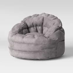 Settle In Kids' Bean Bag Chair Gray - Pillowfort™: Toddler Seat, Indoor Use, Polystyrene Beads, Handle & Pocket