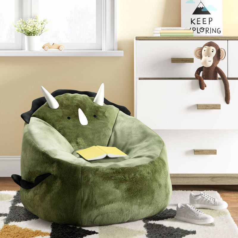 slide 2 of 7, Dinosaur Kids' Bean Bag Chair - Pillowfort™, 1 ct