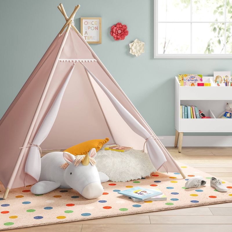 slide 2 of 11, Pom Pom Kids' Tent Pink - Pillowfort™, 1 ct