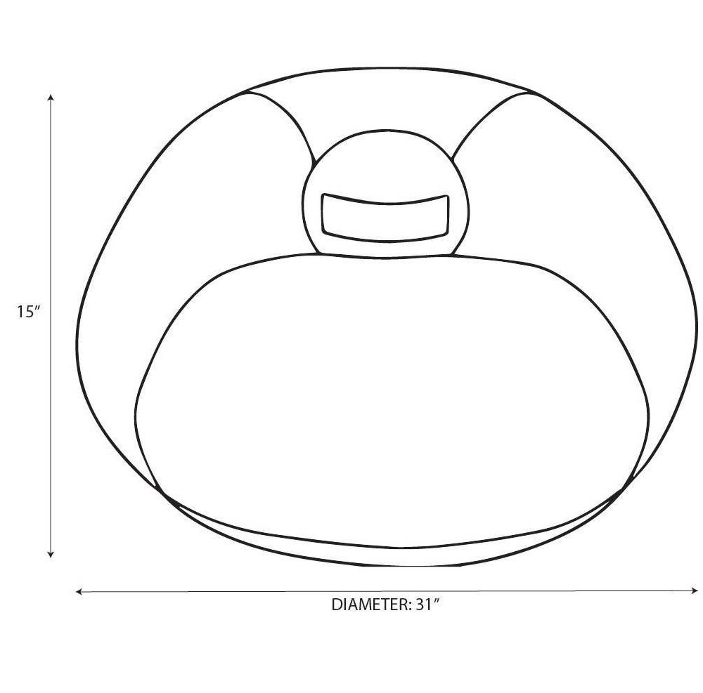 Fuzzy Fur Bean Bag Gray Pillowfort 1 ct Shipt