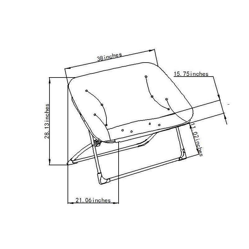 slide 5 of 5, Folding Dish Kids' Loveseat Gray - Pillowfort™, 1 ct