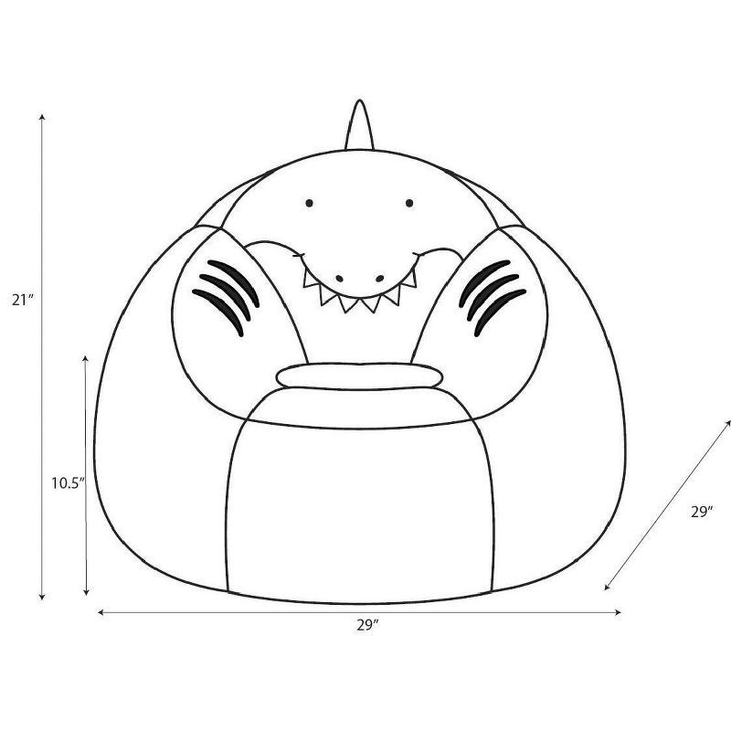 slide 6 of 6, Shark Kids' Bean Bag Chair - Pillowfort™, 1 ct