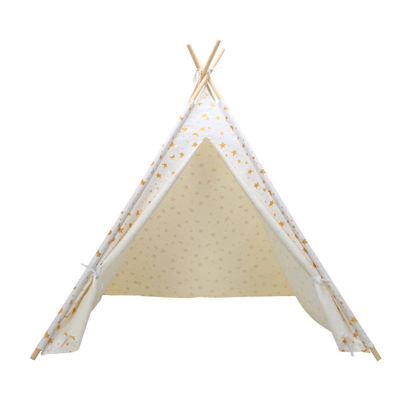 slide 6 of 12, Gold Foil Star Kids' Tent - Pillowfort™, 1 ct
