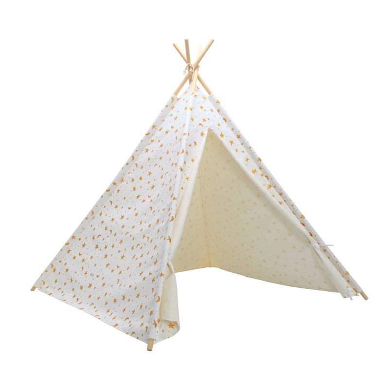 slide 2 of 12, Gold Foil Star Kids' Tent - Pillowfort™, 1 ct