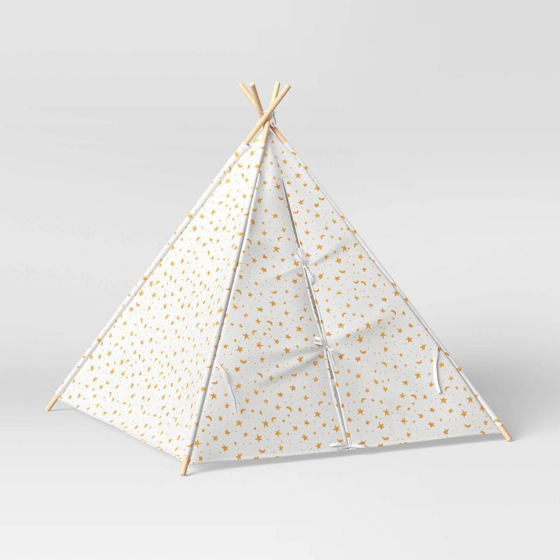 slide 1 of 12, Gold Foil Star Kids' Tent - Pillowfort™, 1 ct