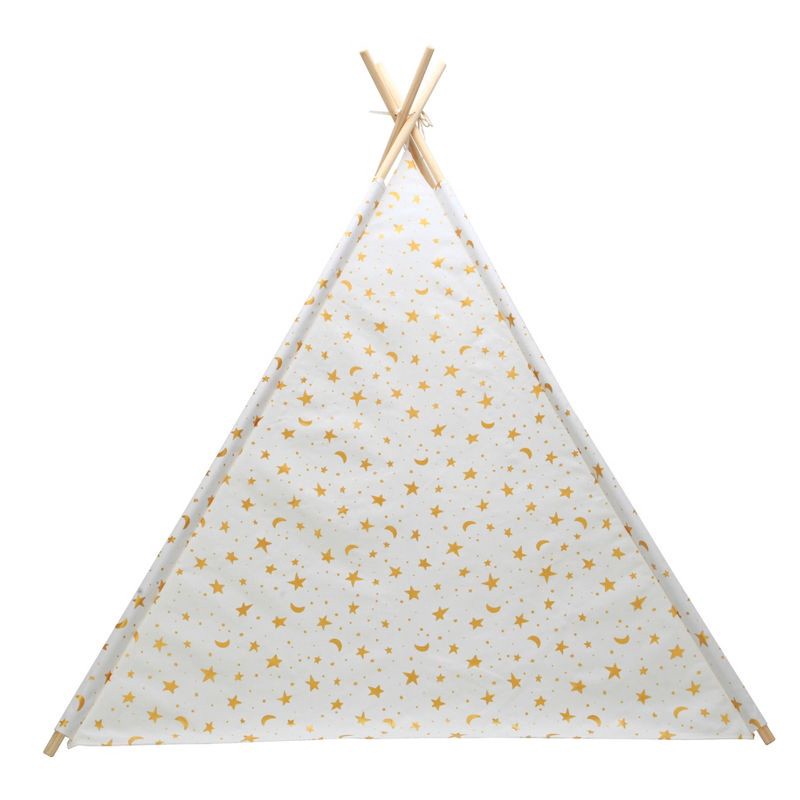 slide 8 of 12, Gold Foil Star Kids' Tent - Pillowfort™, 1 ct