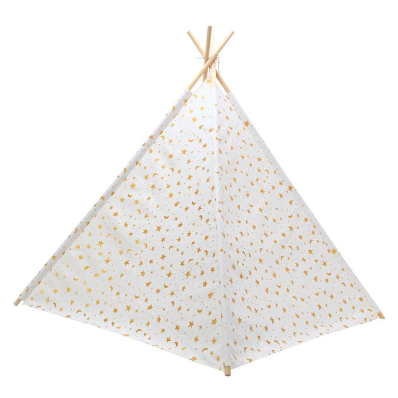 slide 10 of 12, Gold Foil Star Kids' Tent - Pillowfort™, 1 ct