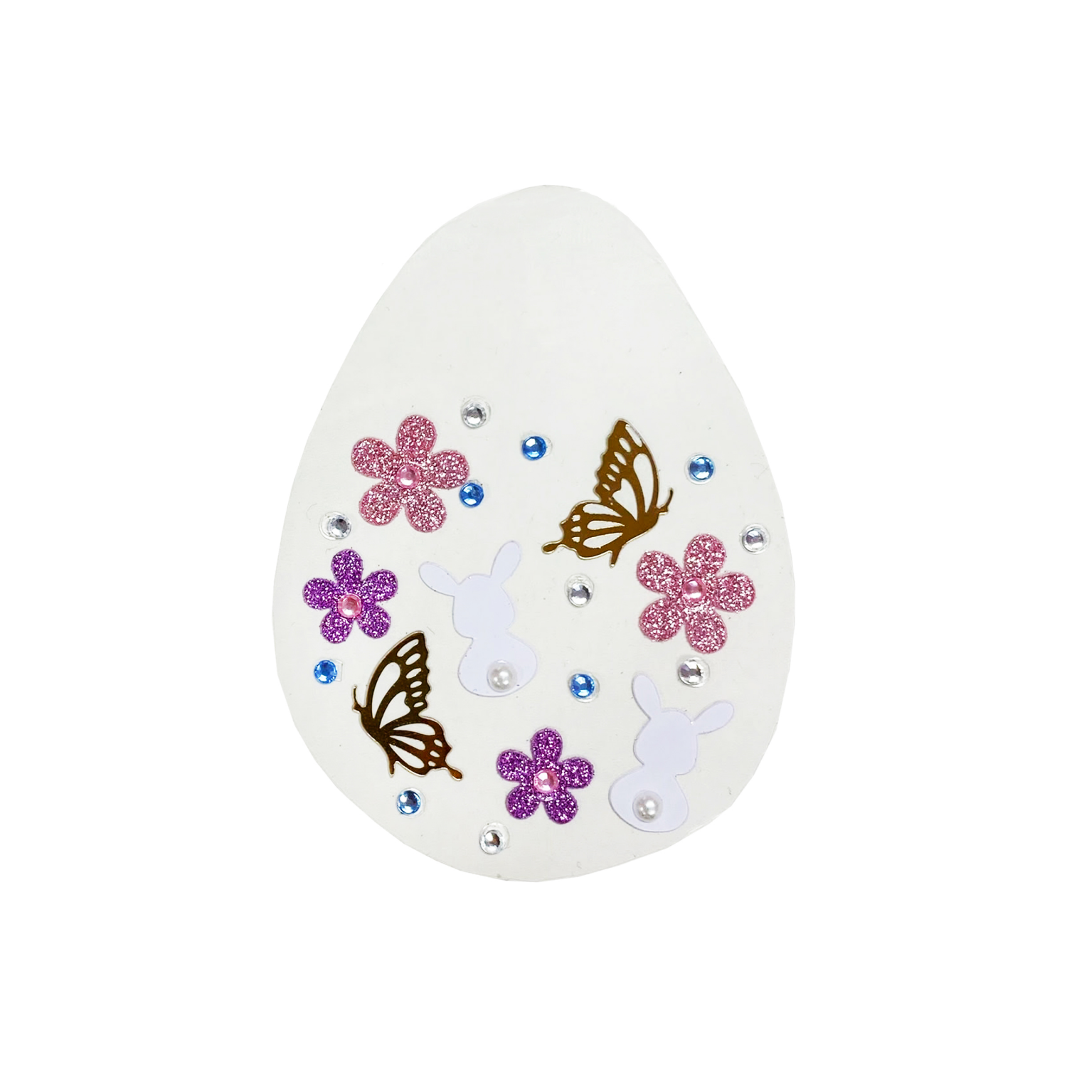 slide 1 of 1, Easter Stickers Face Gems, 4.25 in